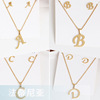 Pendant stainless steel, necklace with letters, accessory, English letters, European style, does not fade, wholesale