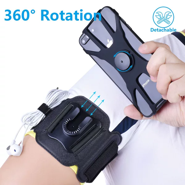Rotating Running Mobile Phone Arm Band Sports Mobile Phone Arm Set Wrist Bag Men's Arm Bag Women's Arm Set Universal for Apple Huawei