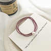 Hair rope from pearl for adults, cute elastic hair accessory, Korean style, simple and elegant design