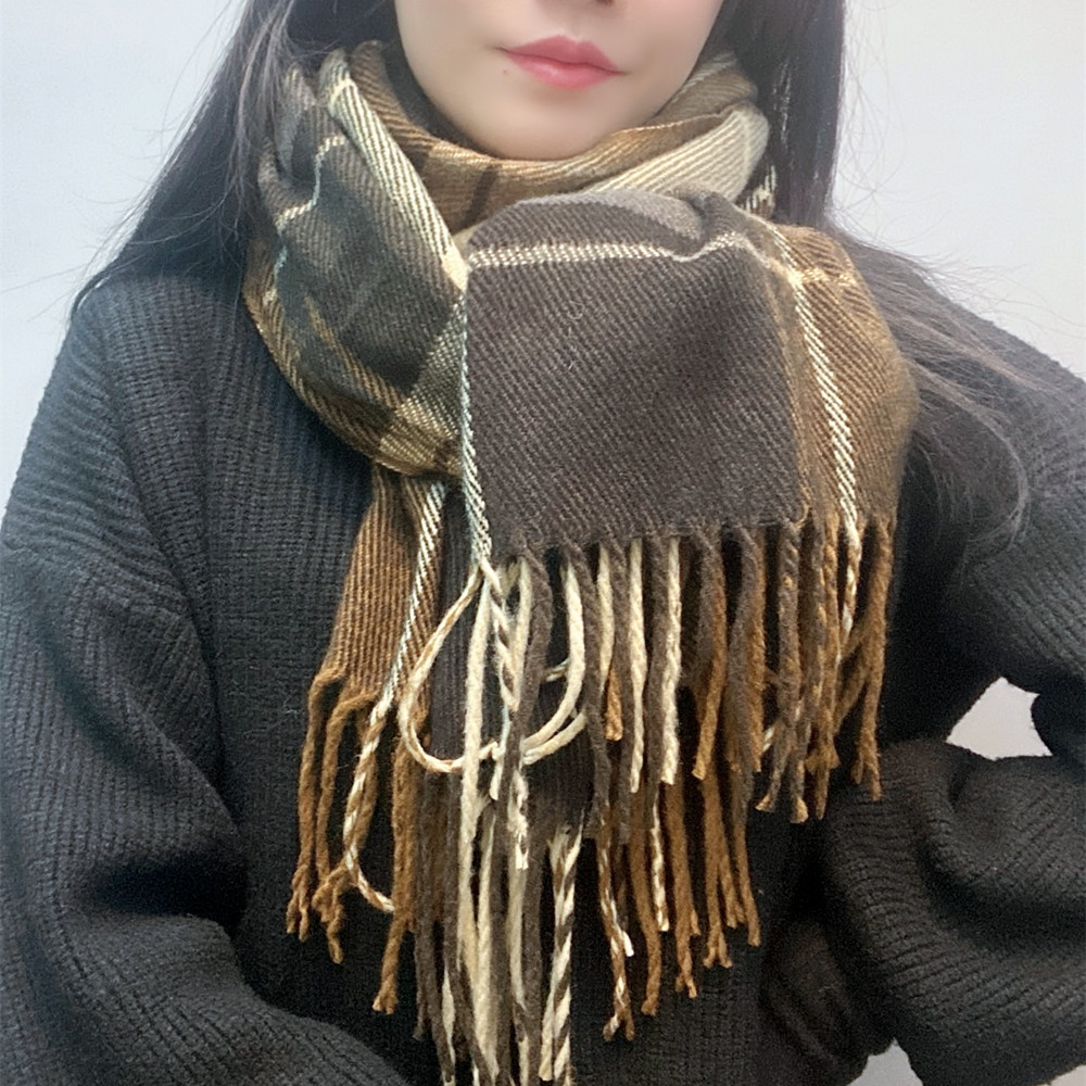 Imitation Cashmere Plaid Scarf display picture 13