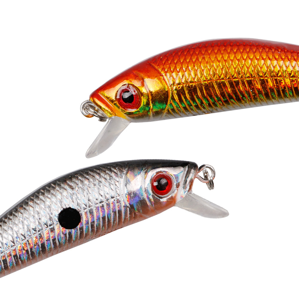 10 Colors Sinking Minnow Lures Shallow Diving Minnow Baits Bass Trout Fresh Water Fishing Lure