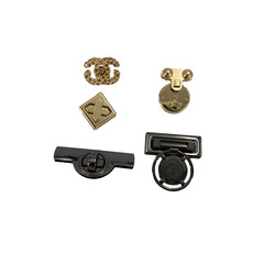 Factory wholesale luggage and bag hardware accessories: zinc alloy, light gold, black, gilt-leaf decorative lock clasps