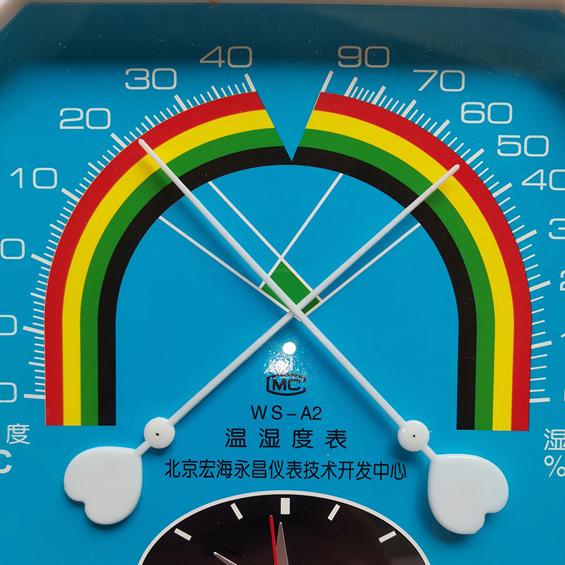 팔각형 온도계 높은 정밀도 산업 온도계 습도계 실내 약국 건조하고 젖은 미터 가정용 온실 번식