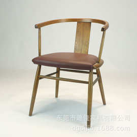 北欧太师椅新中式古典简约时尚靠背创意椅子酒店咖啡厅餐椅