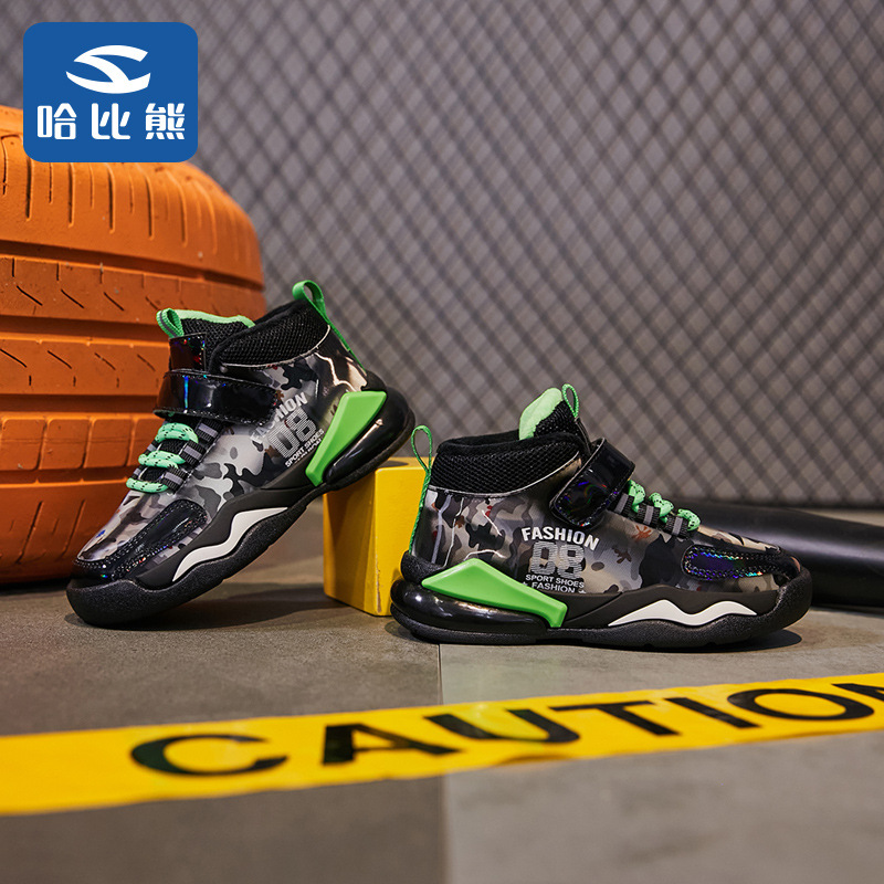 哈比熊童鞋二棉鞋2020年秋冬新款中大童男童鞋子革面时尚运动鞋子