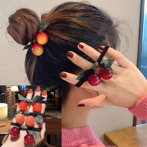 Korean version of Internet celebrity headband rubber band hair rope leather case hair accessories ball headband simple fashionable hair band for women adults