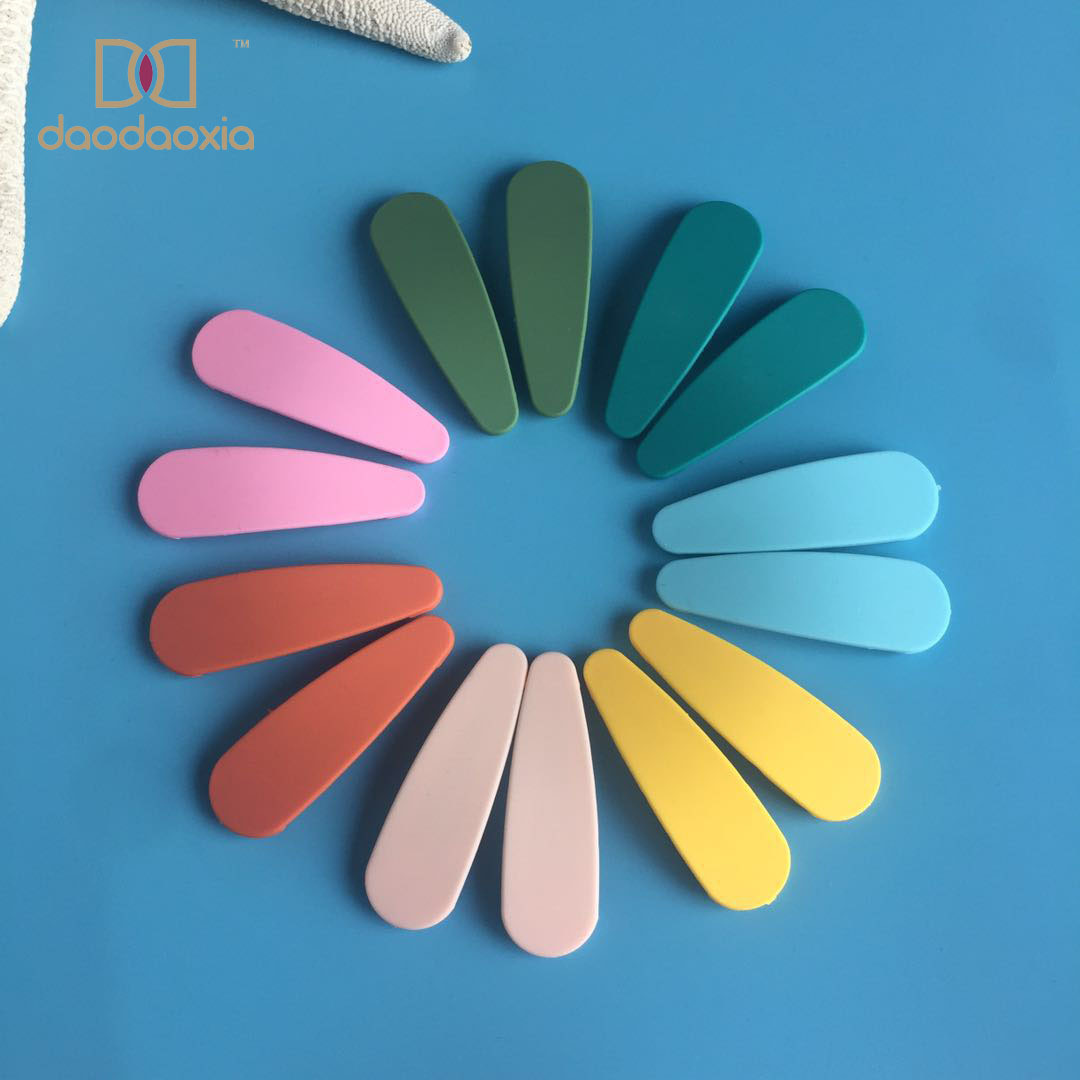 Children's Hair Clip Acrylic Jewelry Plastic Cute Candy Color Matte5 CMWater Drop BBClip Children's Hair Accessories