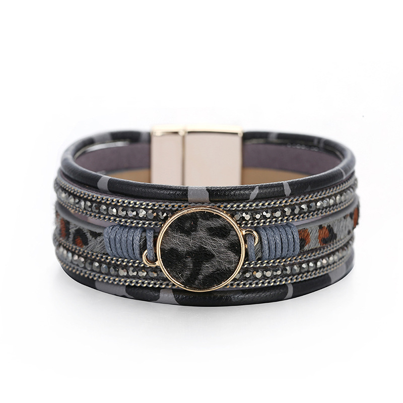 New Bohemian Hand-woven Leopard Magnetic Bracelet display picture 12