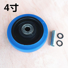 Factory Direct Sale Medium Size 3-inch 4-inch 5-inch Blue Elastic Wheel Single Wheel Silent Platform Wheel Hand Push Wheel