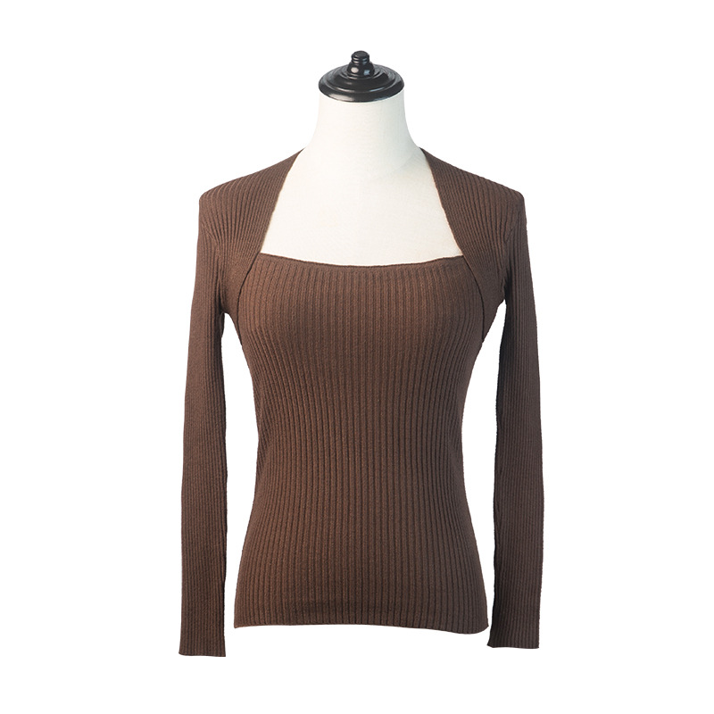 Ropa de práctica de baile suéter de mujer adulto adelgazamiento ropa de entrenamiento de Ballet de manga larga abrigo de punto cálido superior Otoño e Invierno