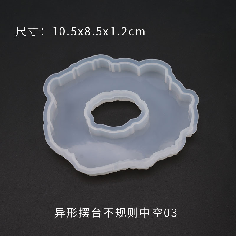Yu Meiren DIY Crystal epoxi molde especial en forma de onda irregular posavasos decoración de la tabla molde decorativo de silicona molde