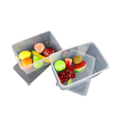 厂家直销PP透明保鲜盒长方形收纳盒带盖饭盒塑料冷冻盒加热饭盒