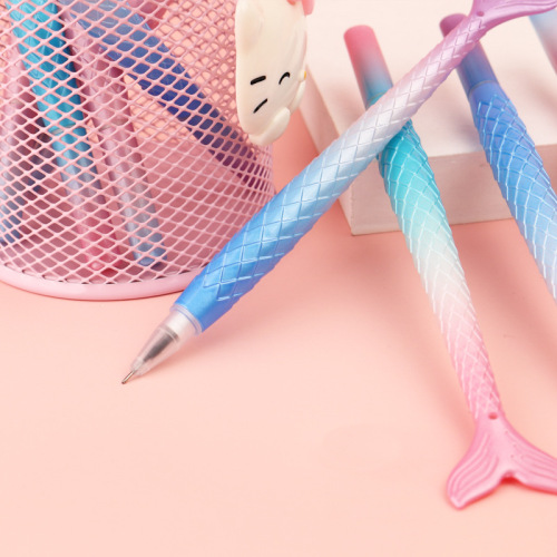 Creative cute cartoon style pen mermaid pen 0.38mm student stationery signature pen gel pen stationery wholesale