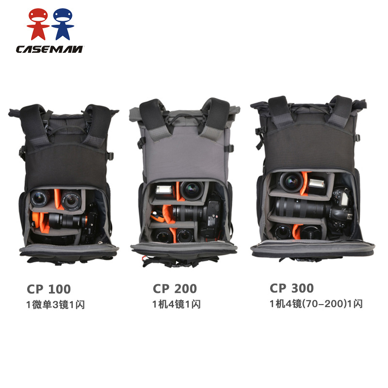 KASMAN 가이드 사진 가방 CP200 디지털 카메라 SLR 캐주얼 배낭 휴대용 마이크로 단일 배낭