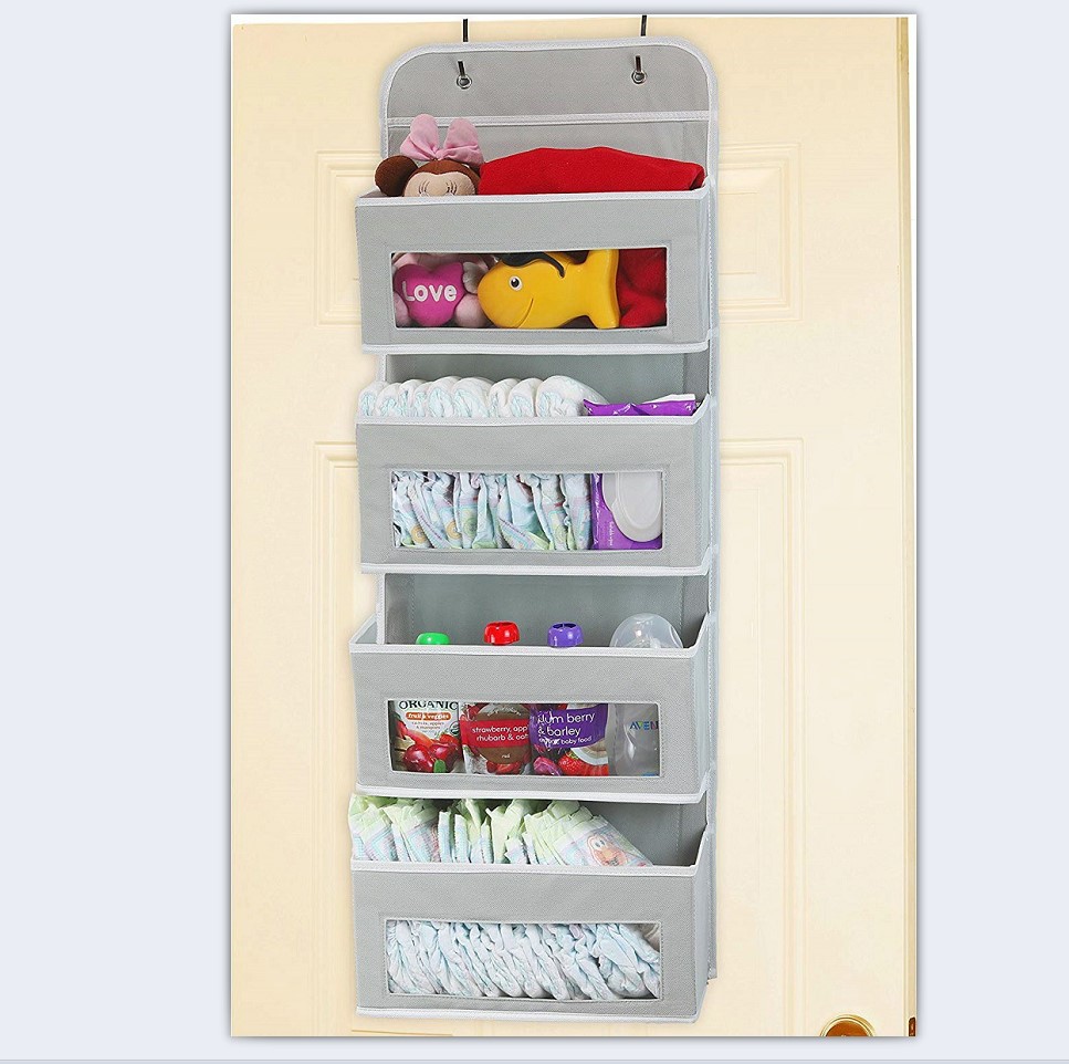 Transparent hanging organiser non-woven cloth PVC