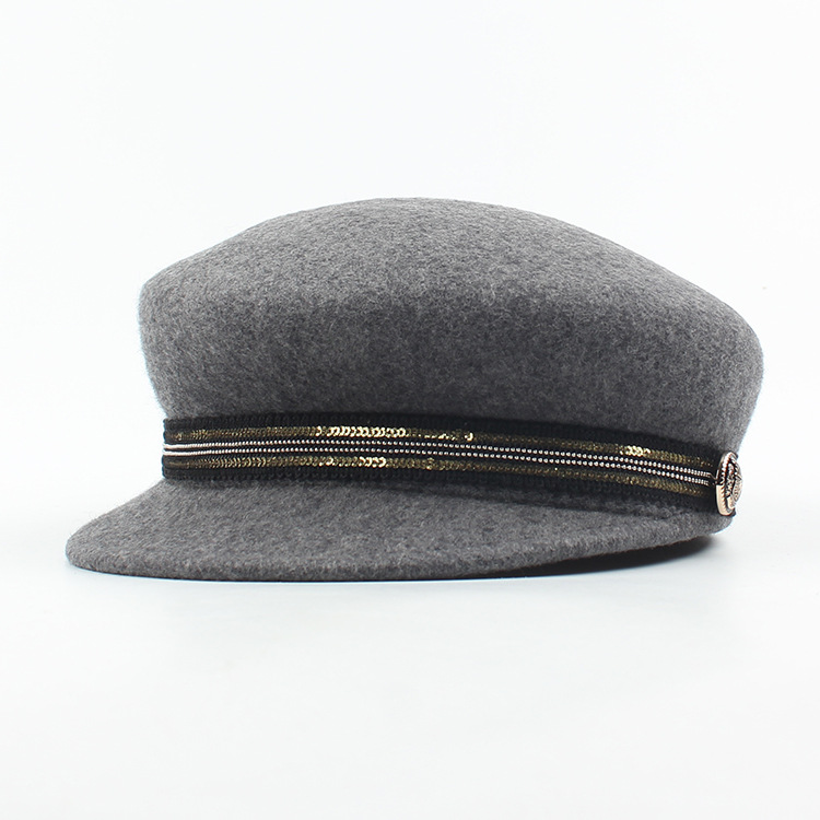 New Wool All-match Fashion Navy Hat display picture 1