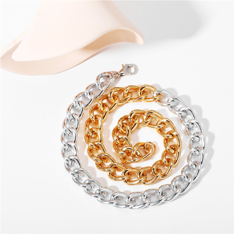 new fashion  creative  thick chain  stitching necklace