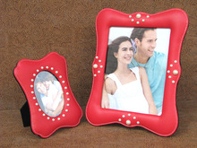 新款荔枝纹PU皮质相框摆台婚纱影楼后期相架耗材厂家供应批发