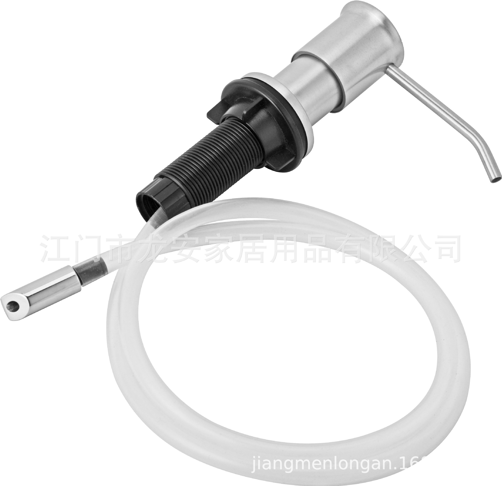 龙安F52  304不锈钢水槽皂液器泵头加长硅胶管厨卫洗手清洁给皂器