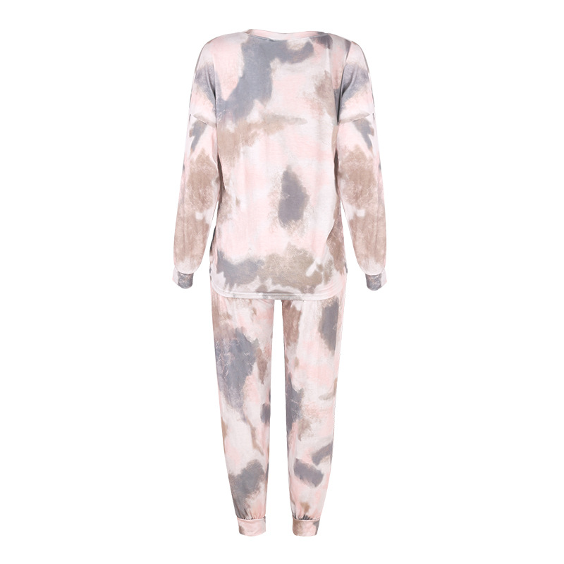 tie-dye long-sleeved trousers home service two-piece  NSZH25130