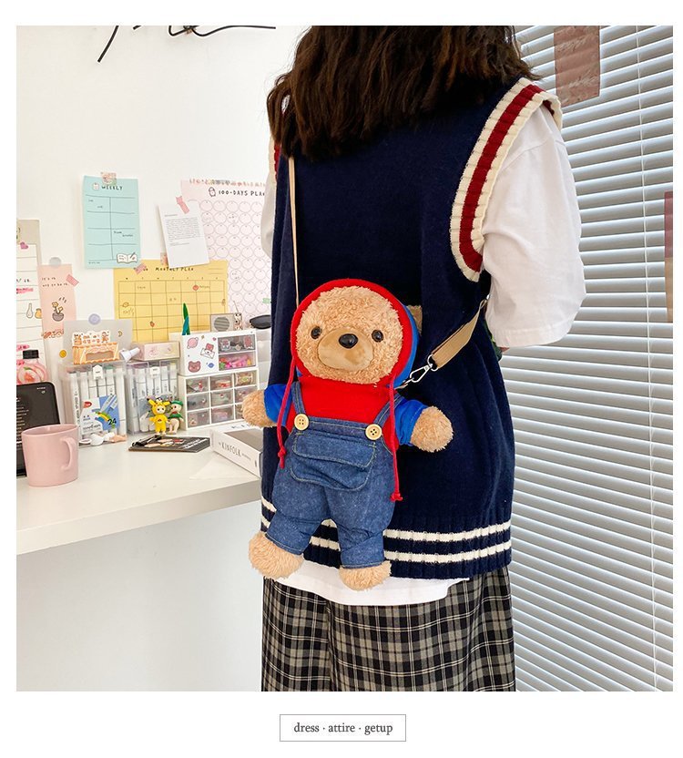 Cute Plush Bear Doll Shoulder Bag Wholesale display picture 17