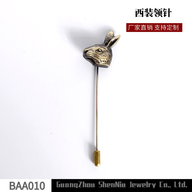 Baa010 Стиль к лицу Douyin Интернет-Red и аналогичный мужской героический костюм брошь зодиак, зодиак кролика аксессуар