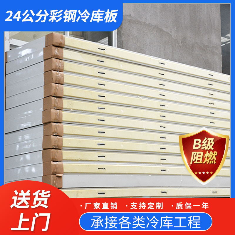 聚氨酯保温冷冻冷藏冷库板  24公分彩钢冷库板防护阻燃规格齐全