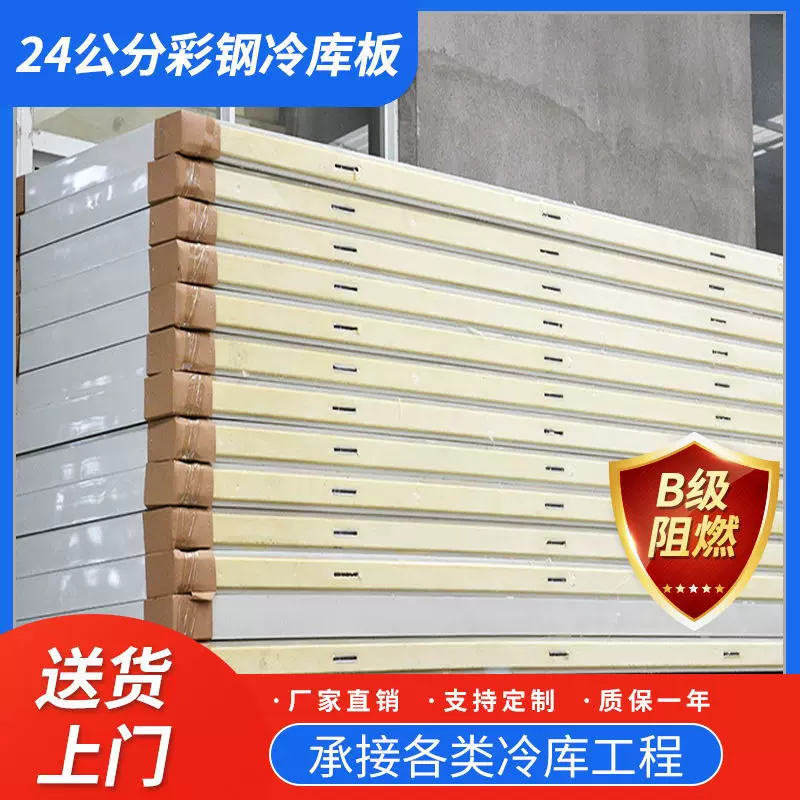 聚氨酯保温冷冻冷藏冷库板  24公分彩钢冷库板防护阻燃规格齐全