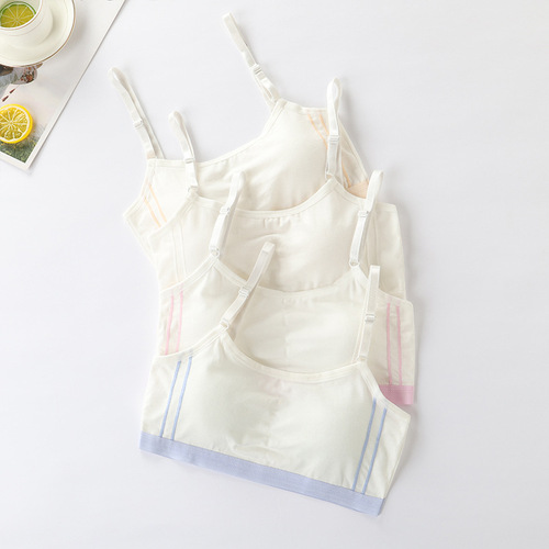 Girls suspender underwear female students thin pure cotton high school students development period junior high school students adolescence comfortable and breathable