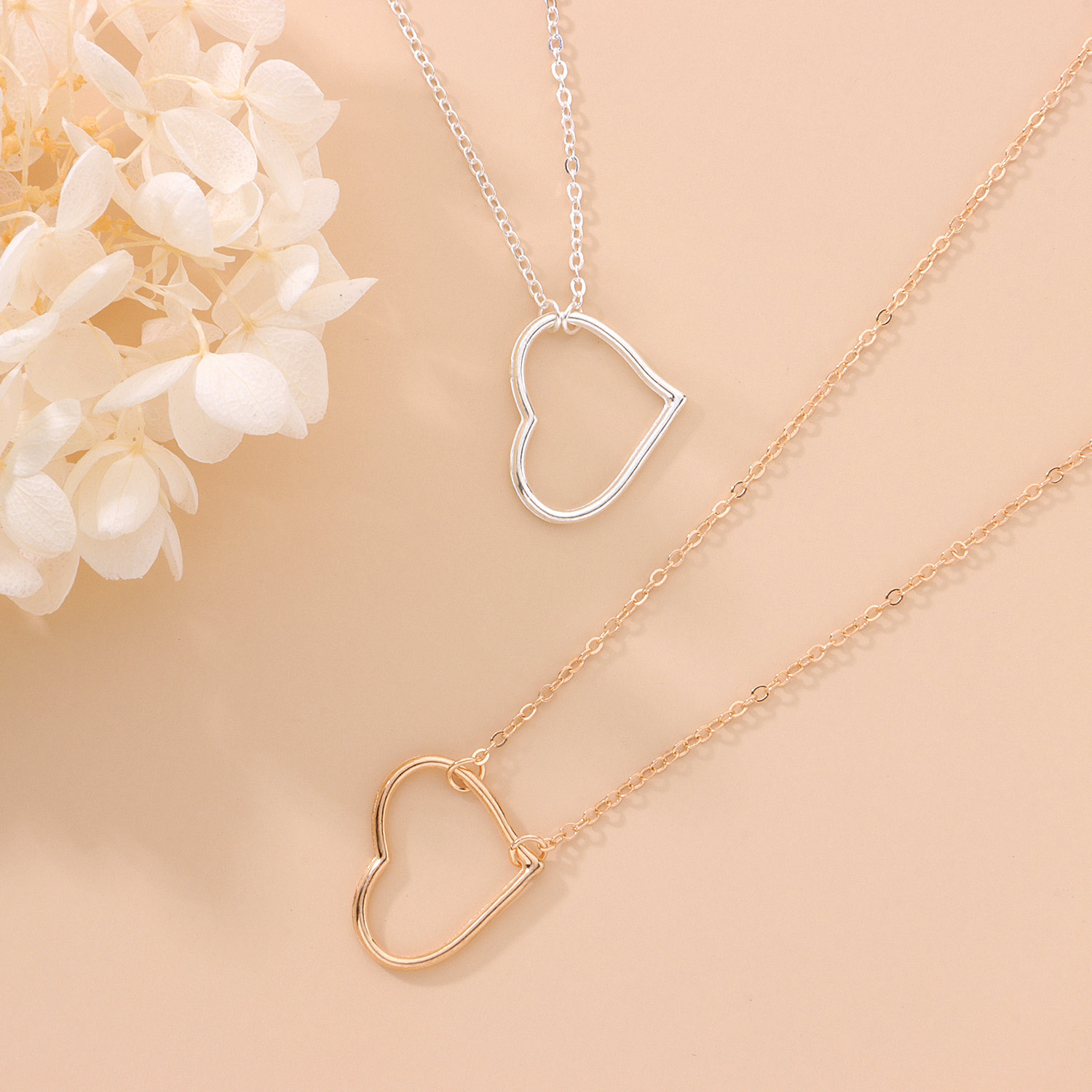 Basic Heart Shape Metal Plating Waist Chain