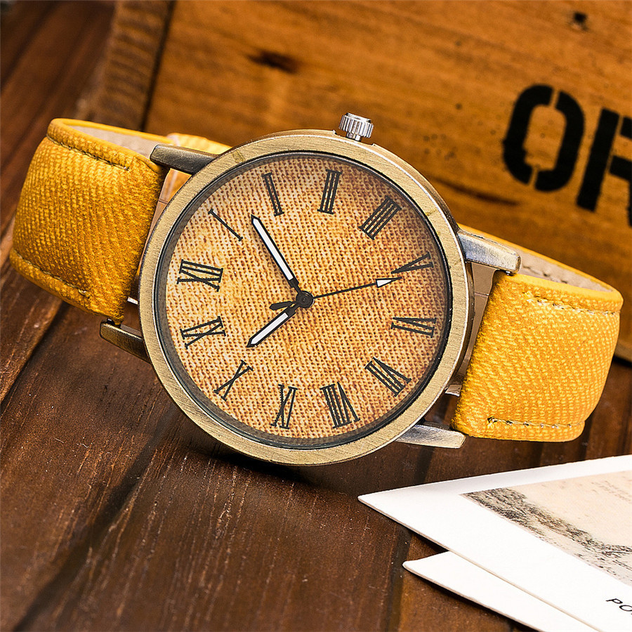 Jeans Gürtel Römische Skala Damen Uhr Lässig Einfache Einfarbige Damen Trend Casual Handuhr Uhr Watch display picture 4