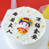 Emperor Queen Cake Decoration Chinese Antique Emperor Empress Soft Pottery Doll Plug-In Card