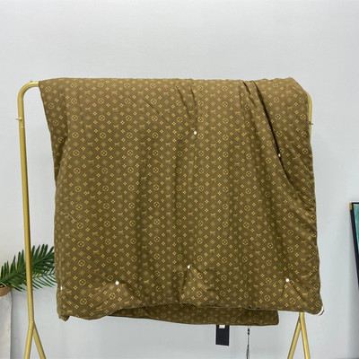 双人冬季经典老花图案蚕丝被加厚被芯6斤全棉被子空调被