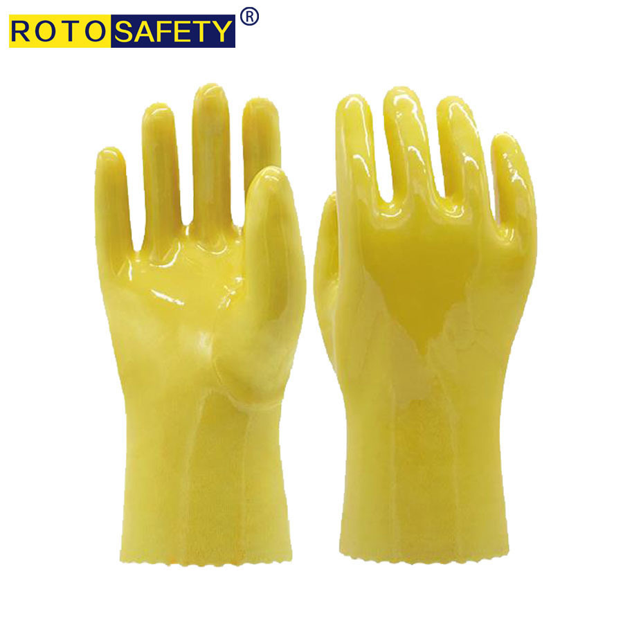 东亚028防酸碱浸塑手套耐油耐磨防水作业手套劳保手套工业手套