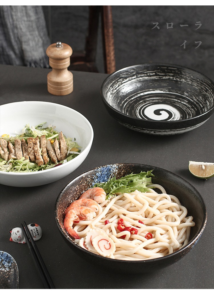 陶瓷面碗日式装菜碗家用浅碗创意餐具面馆餐厅拉面碗汤面碗-阿里巴巴