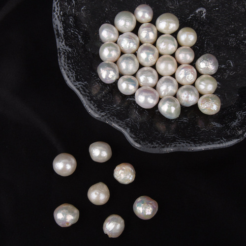 Factory Direct Supply Edison Bare Pearls with Wrinkled Skin and Minor Flaws, Natural Light Pearls, Handmade DIY Baroque Beads, Wholesale