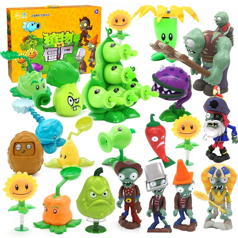 Набор, оригинальные Plants vs. Zombies, игрушка, подарочная коробка, новая коллекция, 21 шт., полный набор