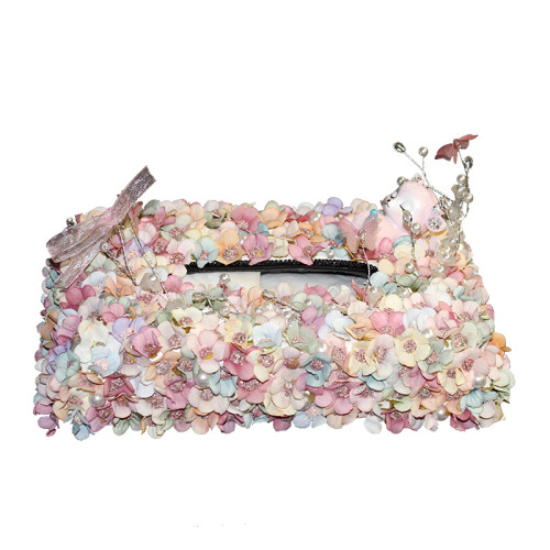 Car tissue box, simulated flower, car decoration, fashionable ornament, paper box holder, creative car in-car napkin box