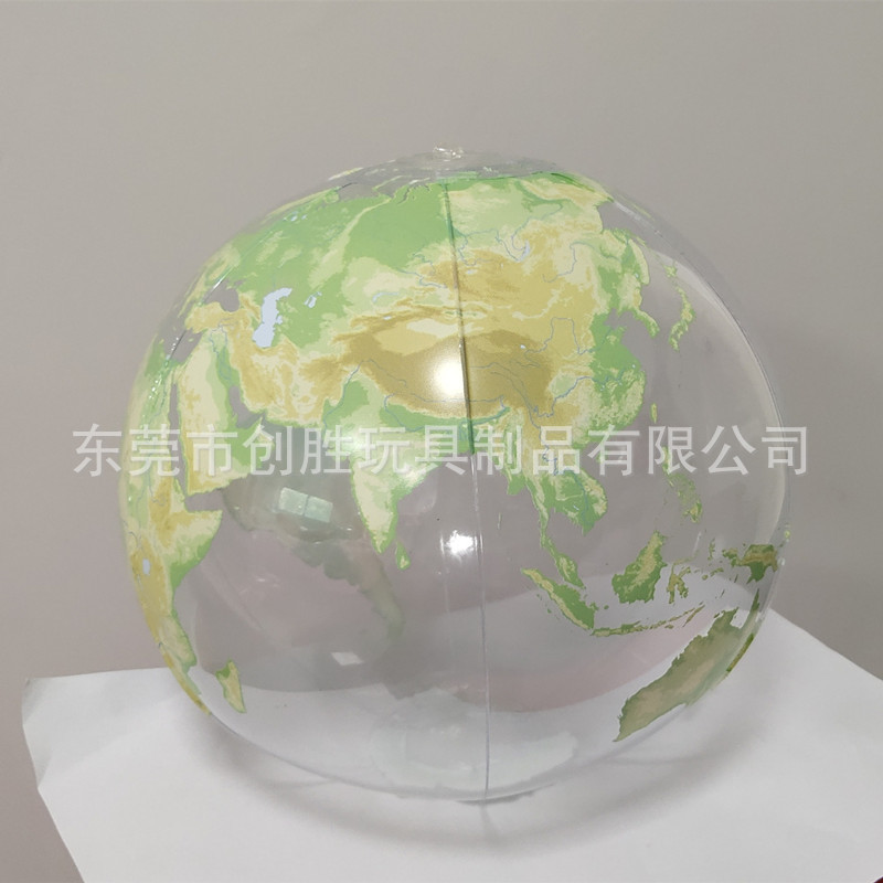 源头工厂充气球充气透明地球水球学生地理教学用品沙滩球戏水球|ms