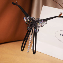 情趣内裤自慰女士开档丁字裤一根线欧美全透明激情sm珍珠按摩性感