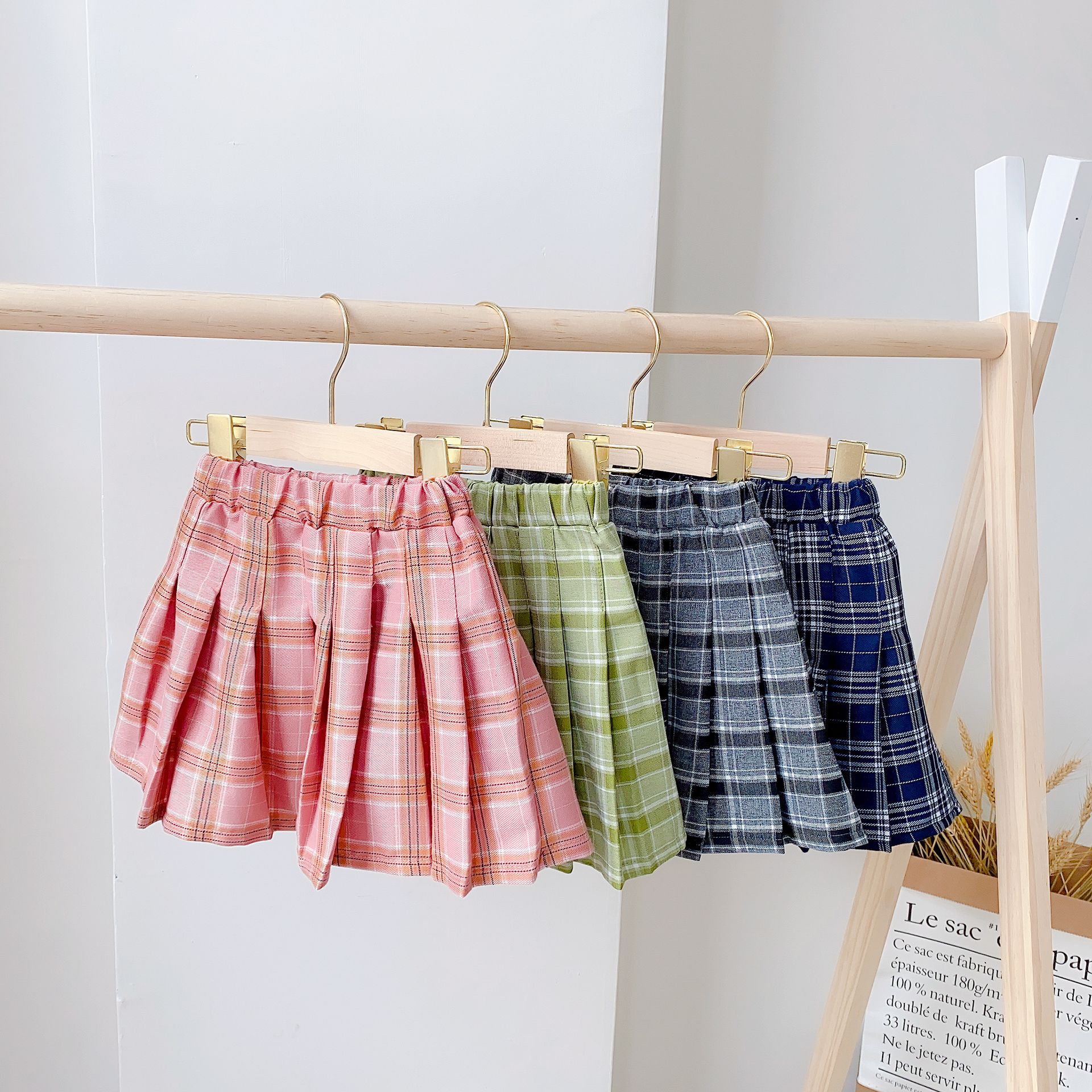 Children's clothing 2020 Autumn new pattern girl Korean Edition Short skirt Female baby Plaid skirt Little Girl children Versatile skirt