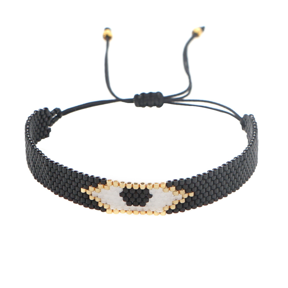 evil eye Miyuki beads handwoven ethnic style bracelet wholesale jewelry Nihaojewelrypicture3