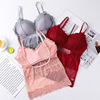 Cute lace tube top, long top with cups, T-shirt, protective underware, internet celebrity