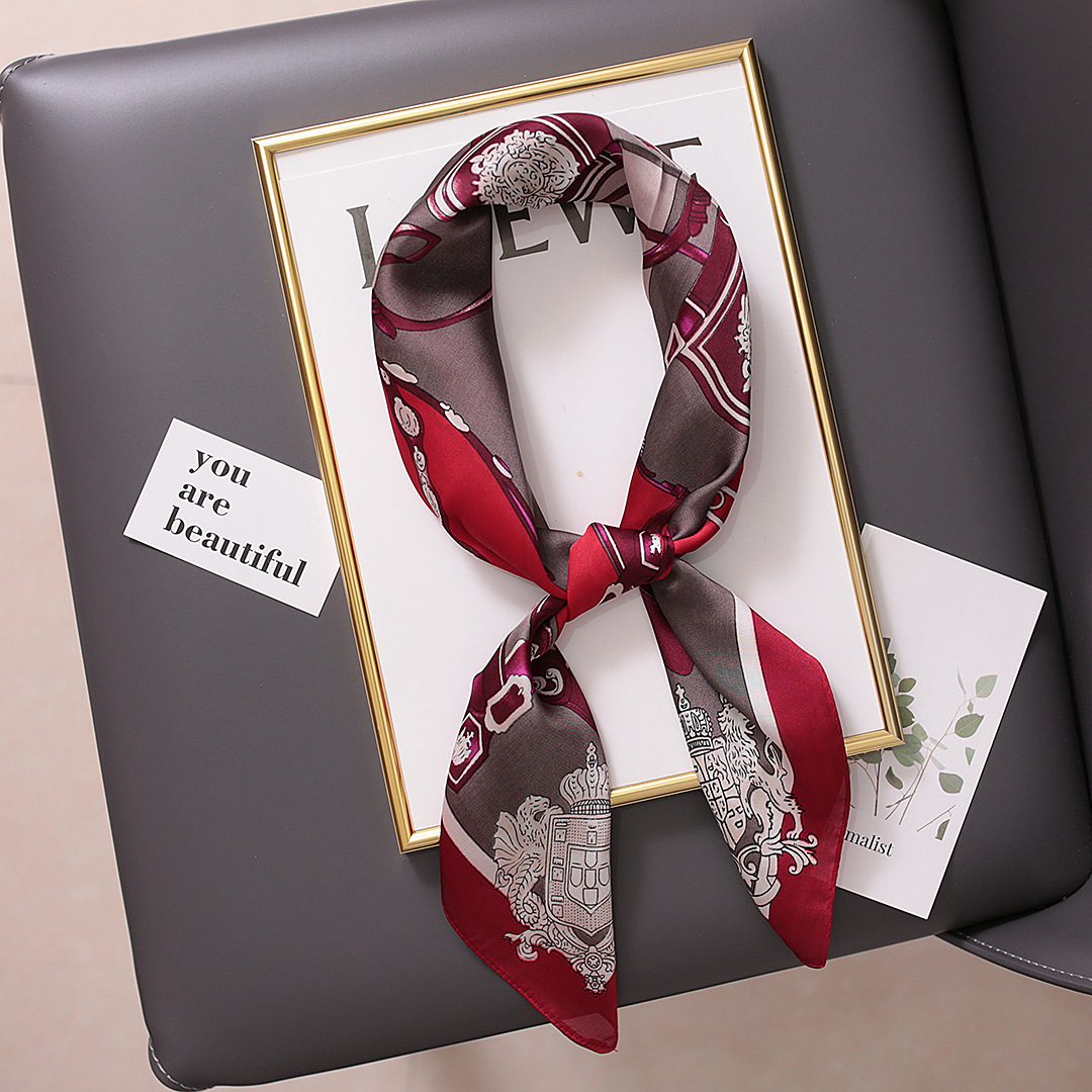 Versatile Imitation Silk Scarf For Women Korean Style Spring_voghion.com