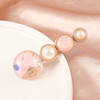 Hair accessory, acrylic resin, hairgrip, set from pearl, Korean style, new collection