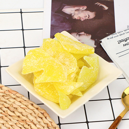 Sweet and sour cantaloupe candied fruits, office casual snacks, dried honeydew melon 500g bag manufacturer wholesale