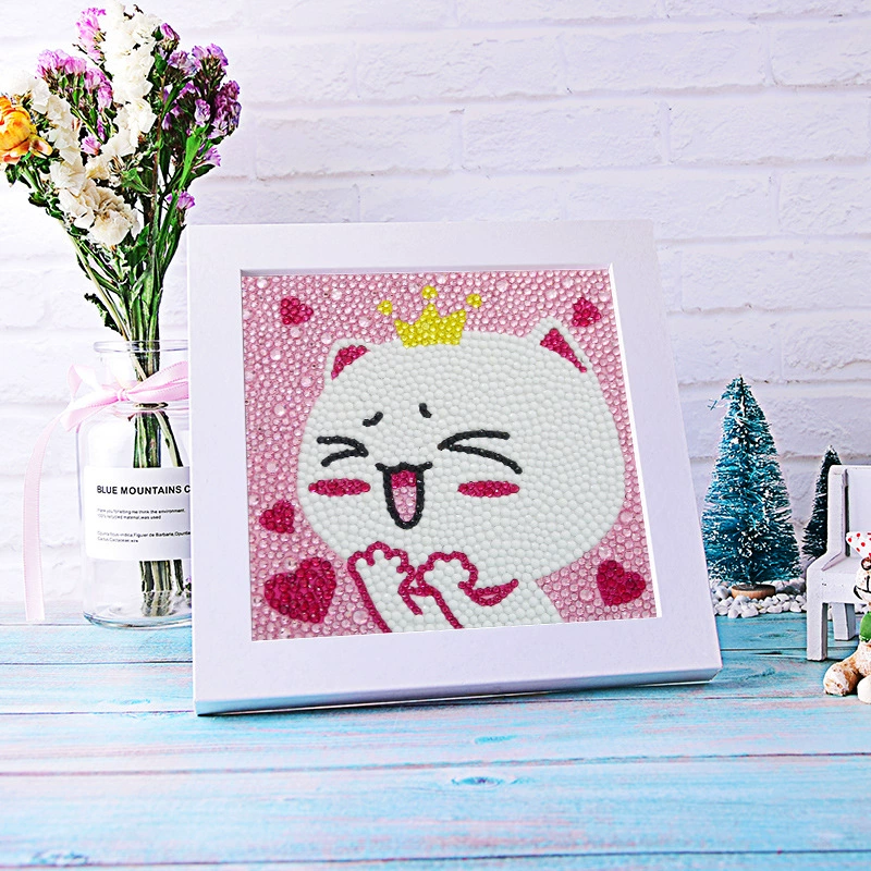 Набор для алмазной живописи 15×15 см (в раме 18×18 см), полная стразовая DIY подарочная открытка на день рождения