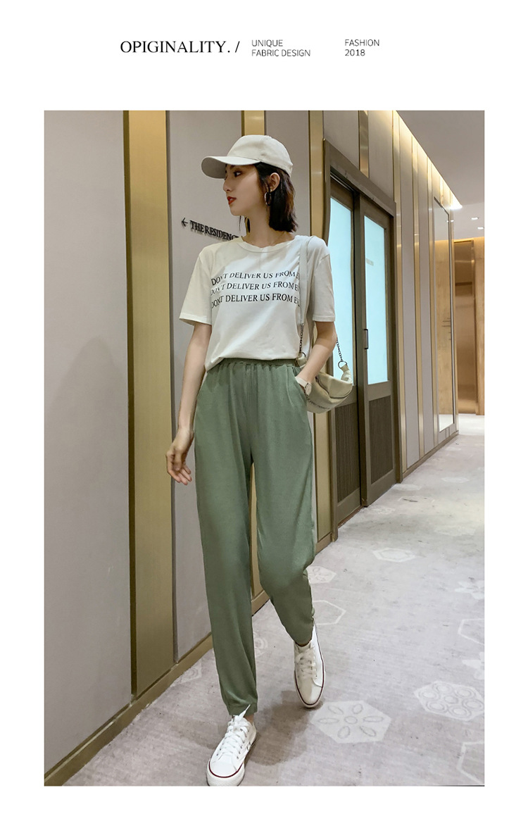 Pantalon léger femme en coton - Ref 3430172 Image 37