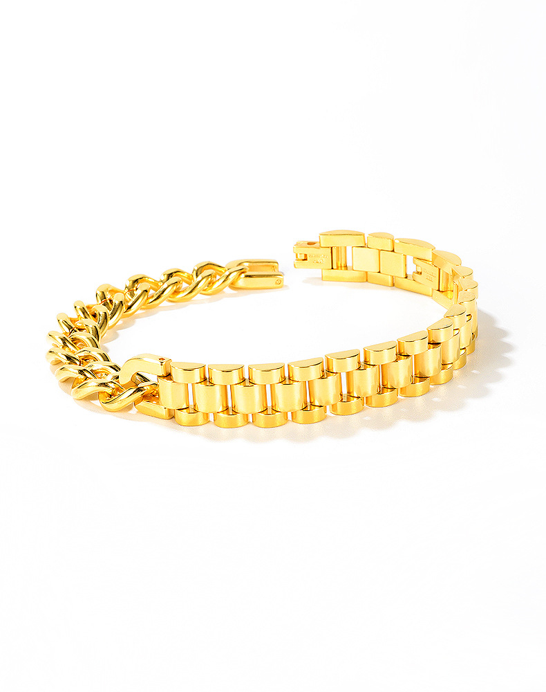 Nouveaux Hommes Dominateur Titane Acier Bracelet Populaire Moto Chaîne Bijoux En Gros Nihaojewelry display picture 4