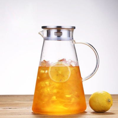 家用冷水壺耐熱高溫玻璃涼水壺晾涼白開水杯大容量泡茶壺紮壺套裝